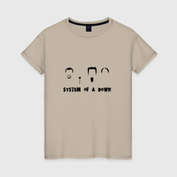 Женская футболка хлопок System of a down face