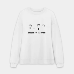 Мужской свитшот oversize без начеса хлопок System of a down face