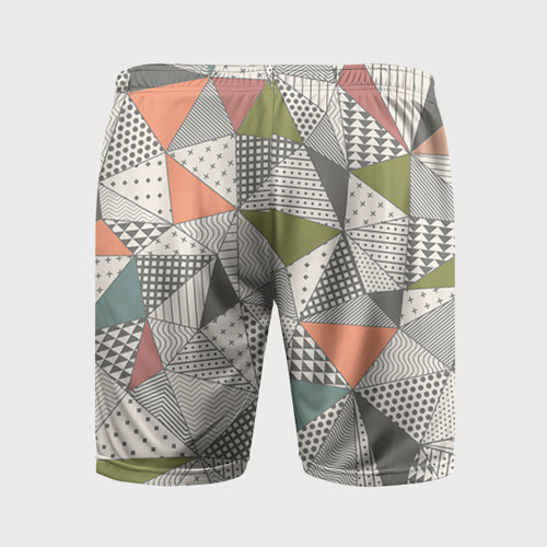 Мужские шорты спортивные Геометрия, цвет 3D печать - фото 2