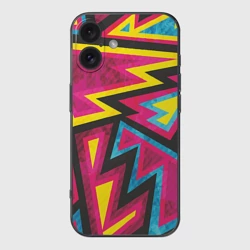 Чехол для iPhone 16 силиконовый с защитой камеры Геометрия