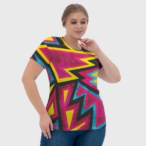 Женская футболка 3D Геометрия, цвет 3D печать - фото 6