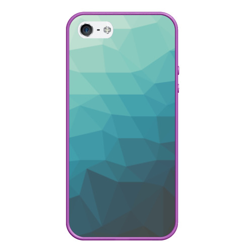Чехол для iPhone 5/5S матовый Геометрия, цвет фиолетовый