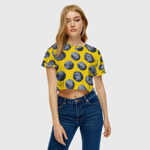 Женская футболка Crop-top 3D Ягоды, цвет 3D печать - фото 4