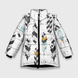 Зимняя куртка для девочек 3D Перья