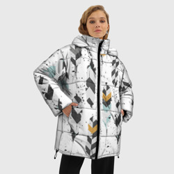Женская зимняя куртка Oversize Перья - фото 2