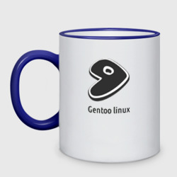 Кружка двухцветная Gentoo Linux