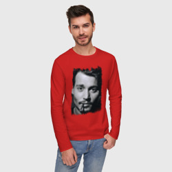 Мужской лонгслив хлопок Johnny Depp retro style - фото 2