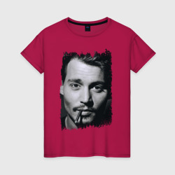 Женская футболка хлопок Johnny Depp retro style