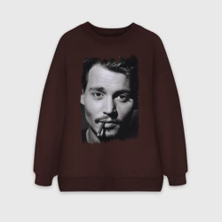 Женский свитшот oversize без начеса хлопок Johnny Depp retro style