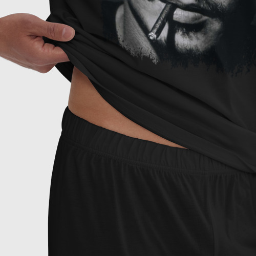 Мужская пижама хлопок Johnny Depp retro style, цвет черный - фото 6