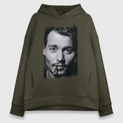 Женское худи Oversize хлопок Johnny Depp retro style