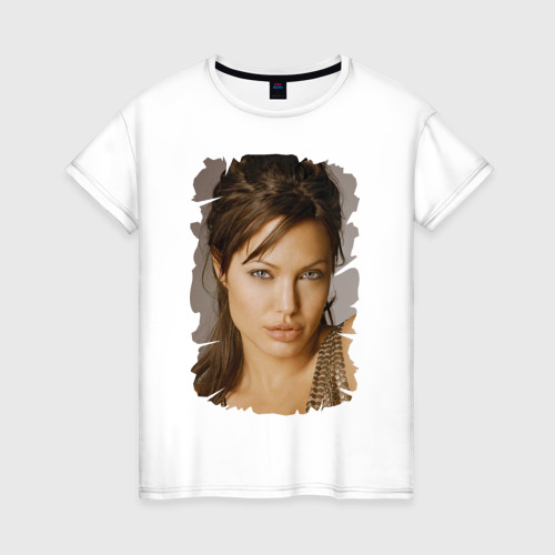 Женская футболка хлопок Анджелина Джоли
