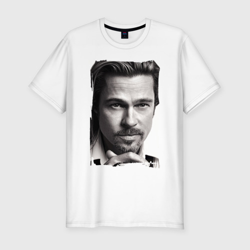 Мужская футболка хлопок Slim Брэд Питт (Brad Pitt)