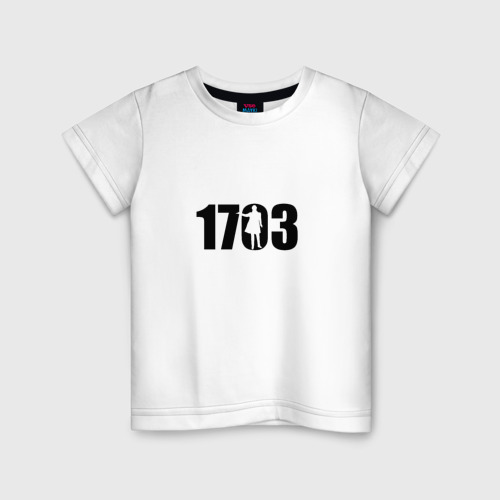 Детская футболка хлопок 1703, цвет белый