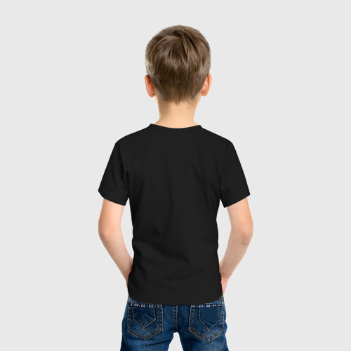 Детская футболка хлопок 1703, цвет черный - фото 4
