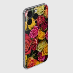 Чехол для iPhone 16 Pro Max силиконовый с защитой камеры Цветы - фото 2