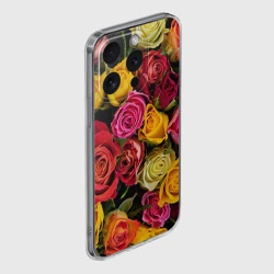 Чехол для iPhone 15 Pro Max силиконовый с защитой камеры Цветы - фото 2