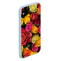 Чехол для iPhone XS Max матовый Цветы - фото 2