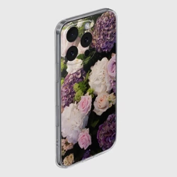 Чехол для iPhone 16 Pro Max силиконовый с защитой камеры Цветы - фото 2