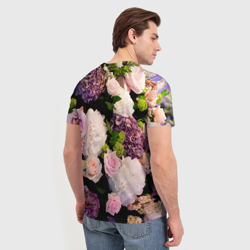 Мужская футболка 3D Цветы - фото 4