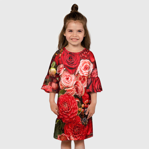 Детское платье 3D Цветы - фото 4