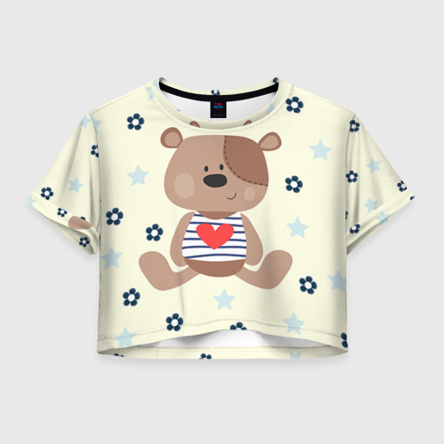 Женская футболка Cropp-top Мишка Фото 01 Женская футболка Cropp-top Мишка Фото 01