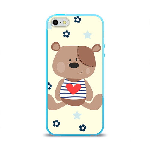 Чехол для Apple iPhone 5/5S силиконовый глянцевый Мишка Фото 01 Чехол для Apple iPhone 5/5S силиконовый глянцевый Мишка Фото 01
