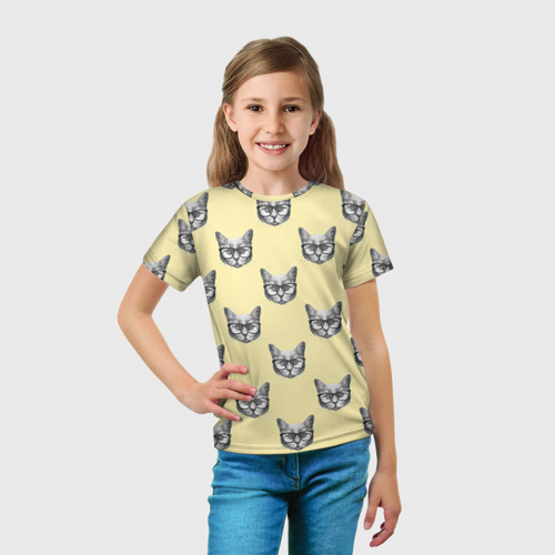 Детская футболка 3D Котик, цвет 3D печать - фото 5