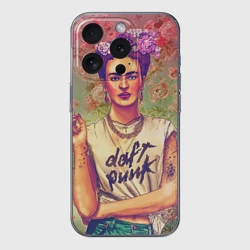 Чехол для iPhone 15 Pro силиконовый с защитой камеры Фрида