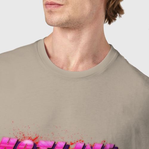 Мужская футболка хлопок Hotline Miami 2, цвет миндальный - фото 6