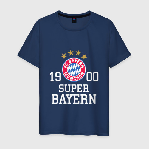 Мужская футболка хлопок Super Bayern, цвет темно-синий