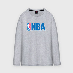 Мужской лонгслив oversize хлопок NBA