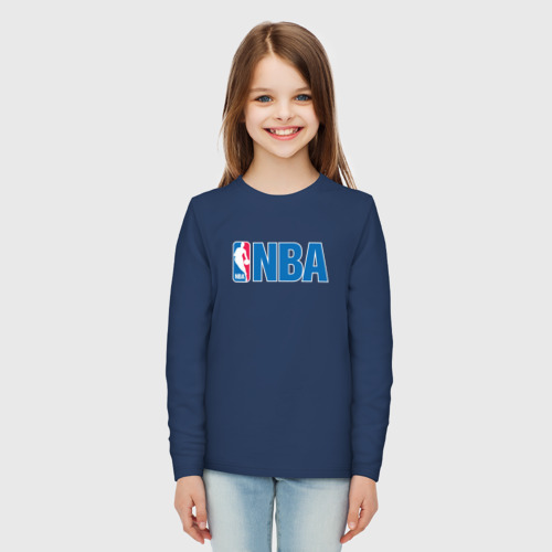 Детский лонгслив хлопок NBA, цвет темно-синий - фото 5