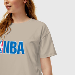 Женская футболка хлопок Oversize NBA - фото 2