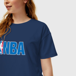 Женская футболка хлопок Oversize NBA - фото 2