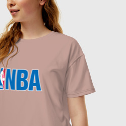 Женская футболка хлопок Oversize NBA - фото 2