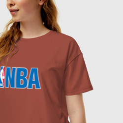 Женская футболка хлопок Oversize NBA - фото 2