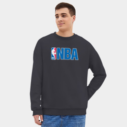 Мужской свитшот oversize без начеса хлопок NBA - фото 2