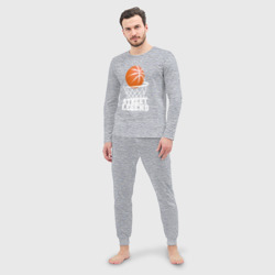 Мужская пижама с лонгсливом хлопок Баскетбол - фото 2