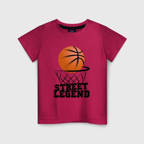 Детская футболка хлопок Баскетбол, цвет маджента