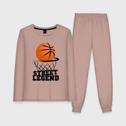 Женская пижама с лонгсливом хлопок Баскетбол