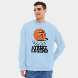 Мужской свитшот oversize без начеса хлопок Баскетбол - фото 2