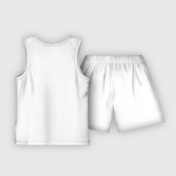 Пижама с принтом Jordan для мужчины, вид сзади №1. Цвет основы: белый