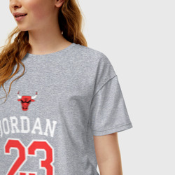 Женская футболка хлопок Oversize Jordan - фото 2