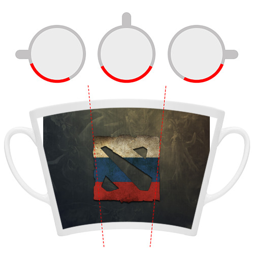 Кружка Латте Коврик Dota 2 logo Russia - фото 6