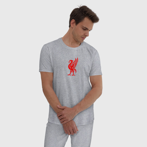 Мужская пижама хлопок с принтом Liverpool, фото на моделе #1