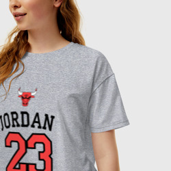 Женская футболка хлопок Oversize Jordan - фото 2