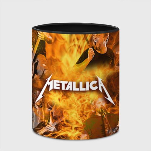 Кружка с полной запечаткой Metallica, цвет белый + черный - фото 4