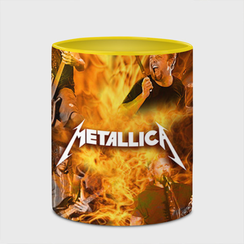 Кружка с полной запечаткой Metallica, цвет белый + желтый - фото 4