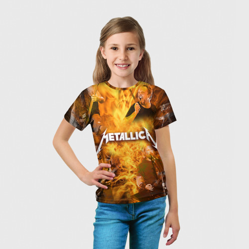 Детская футболка 3D Metallica, цвет 3D печать - фото 5
